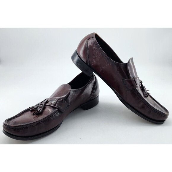 Florsheim Tassel Brown Leather Slip-On Comfort Dress Loafer Shoes‎ Men\'s Size 11